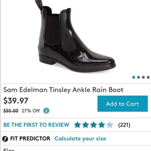 Never Worn! Sam Edelman patent leather rain boots